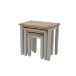 Core Corona nest of tables in solid pine painted grey-23409