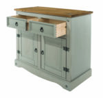 Core Corona small sideboard in solid pine painted grey-23452
