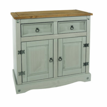 Core Corona small sideboard in solid pine painted grey-0