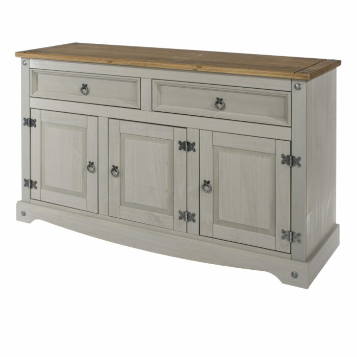 Core Corona medium sideboard in solid pine painted grey-23466