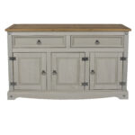 Core Corona medium sideboard in solid pine painted grey-23464