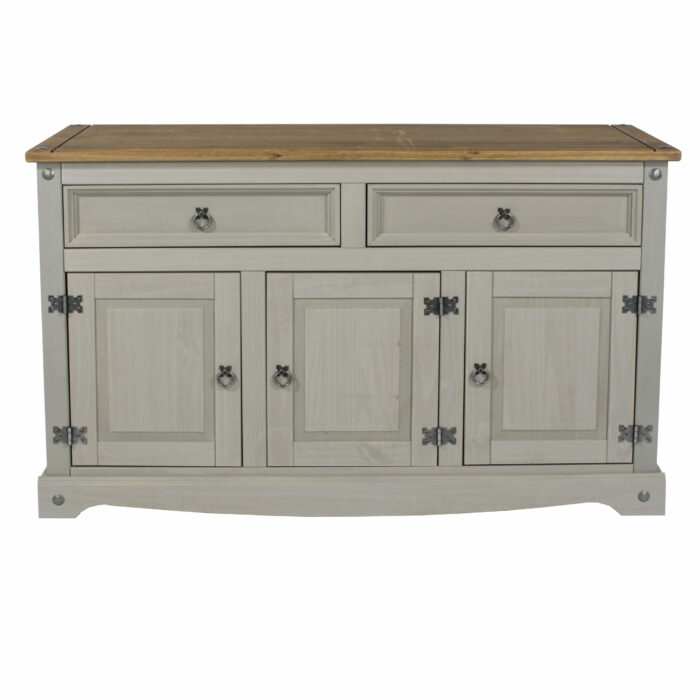 Core Corona medium sideboard in solid pine painted grey-23464