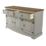 Core Corona medium sideboard in solid pine painted grey-23463
