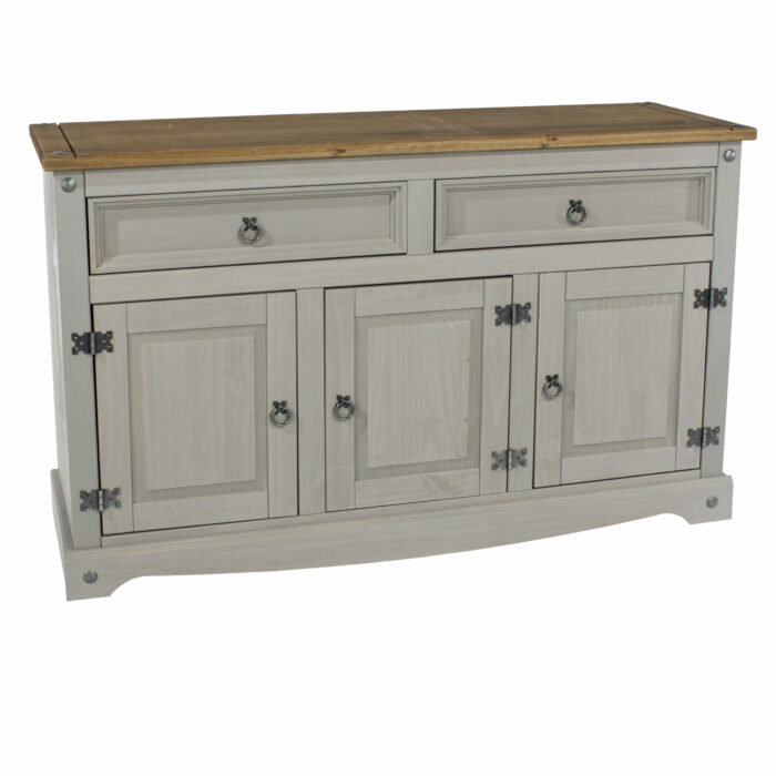 Core Corona medium sideboard in solid pine painted grey-0