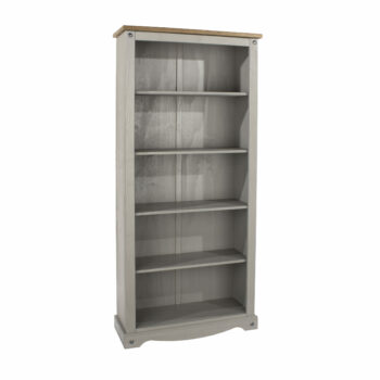 Core Corona tall bookcase solid pine painted grey-0
