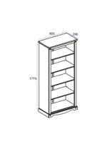 Core Corona tall bookcase solid pine painted white-23608