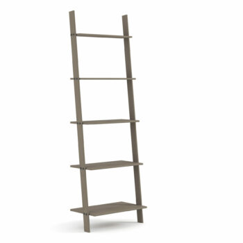 Core Corona ladder design shelf unit solid pine painted grey-0