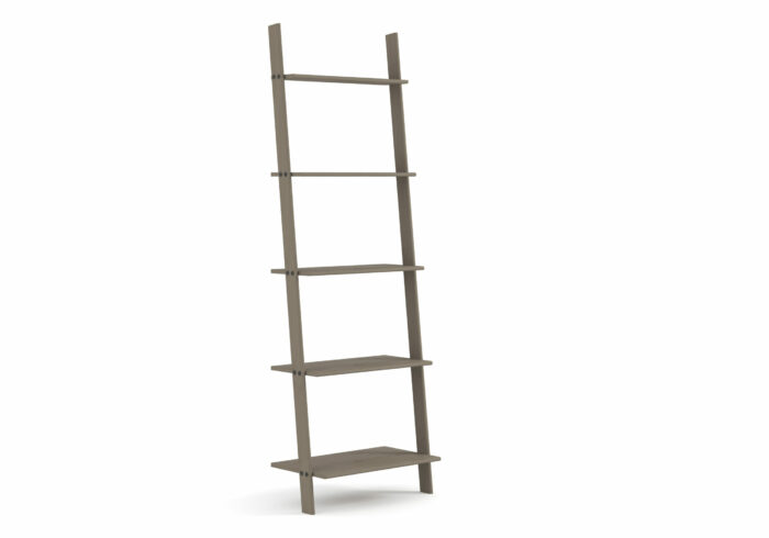 Core Corona ladder design shelf unit solid pine painted grey-0
