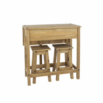 Core Corona breakfast drop leaf table & 2 stools SET in solid natural pine-0
