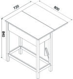 Core Corona breakfast drop leaf table & 2 stools SET in solid natural pine-23488