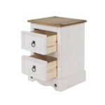 Core Corona 2 drawer petite bedside cabinet solid Pine white painted -23521