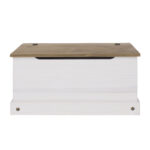 Core Corona storage trunk in solid pine painted white-23601