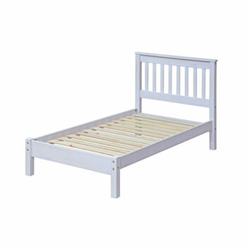Core Corona 3'0" slatted lowend bedstead solid pine painted white-0