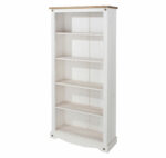 Core Corona tall bookcase solid pine painted white-23615