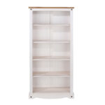 Core Corona tall bookcase solid pine painted white-23613