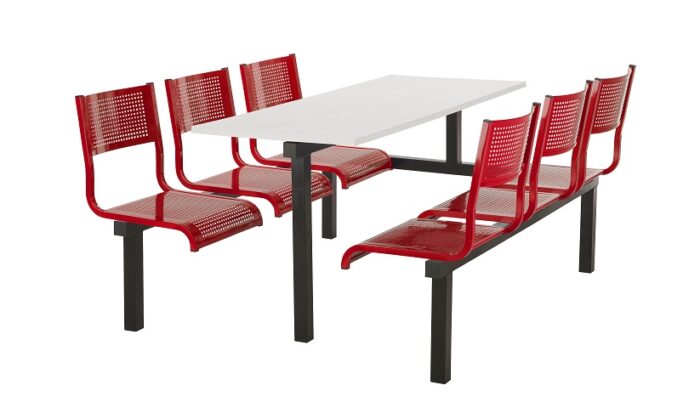 Create barrett cu93 Modular Canteen Unit Fast food 2, 4 or 6 seat - Metal Seats-23404