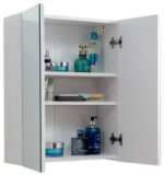 gfw Moritz 2 door Mirrored bathroom Cupboard in White-23629