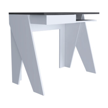 Core Dallas home office desk with drawer in white -0