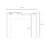 Core Dallas home office desk with drawer in white -24135
