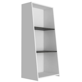 Core Dallas low bookcase with 3 shelves in white-0