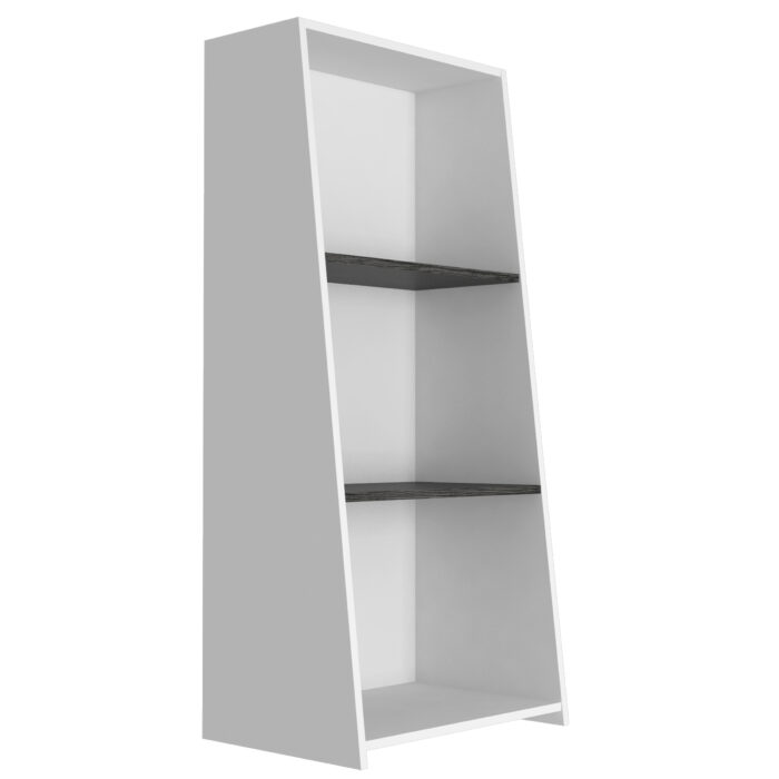 Core Dallas low bookcase with 3 shelves in white-0