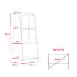 Core Dallas low bookcase with 3 shelves in white-24140