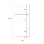 Core Dallas low bookcase with 3 shelves in white-24139