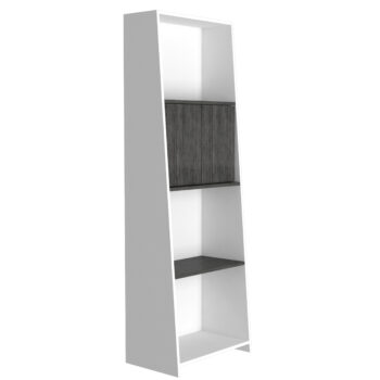 Core Dallas bookcase with doors in white-0