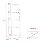 Core Dallas bookcase with doors in white-24144