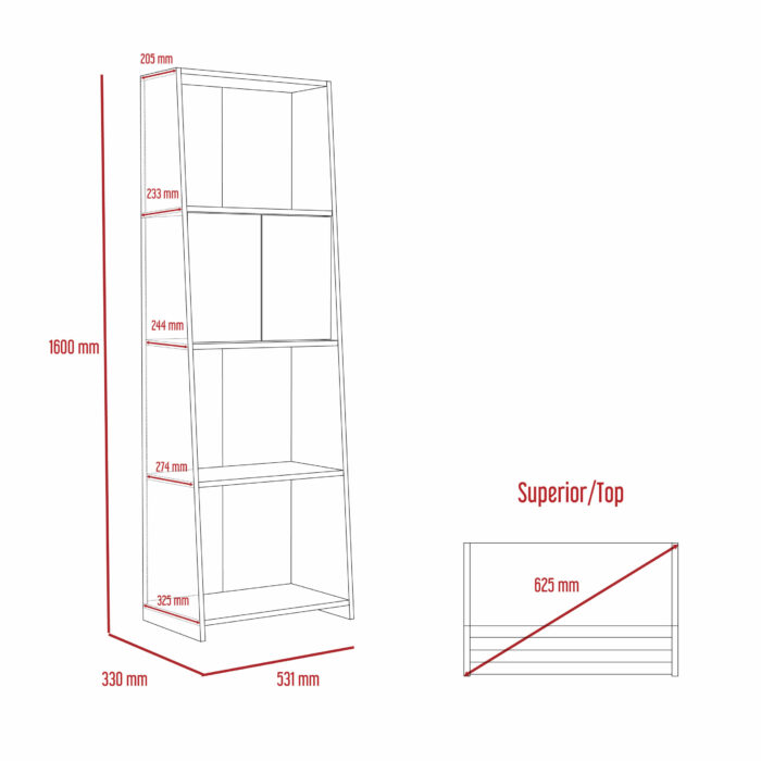 Core Dallas bookcase with doors in white-24144