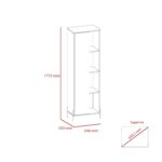 Core Dallas tall storage & display cabinet in white -24152