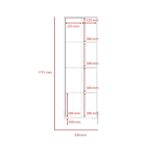Core Dallas tall storage & display cabinet in white -24151