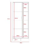 Core Dallas bookcase display unit in white -24156