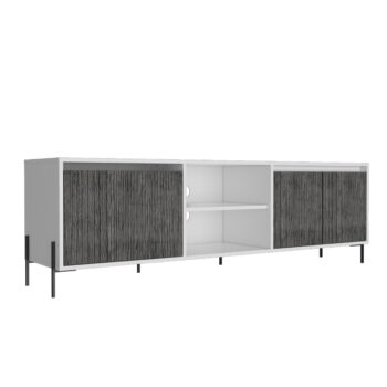 Core Dallas ultra wide TV rack with 4 doors in white -0