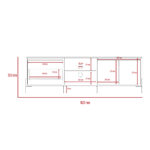 Core Dallas ultra wide TV rack with 4 doors in white -24160