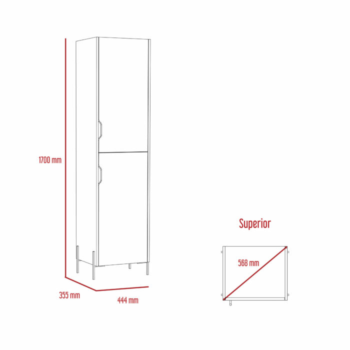 Core Dallas tall storage cabinet in white -24165