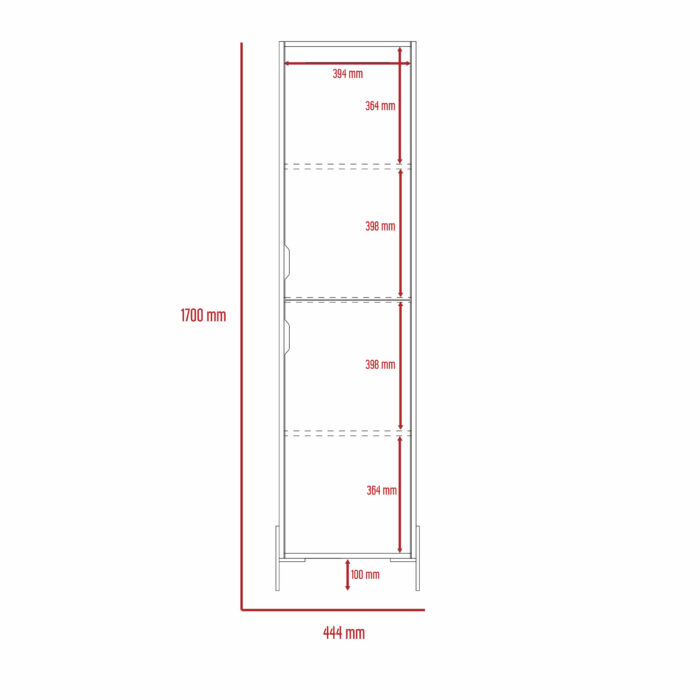 Core Dallas tall storage cabinet in white -24163