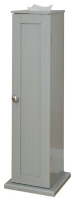 GFW Colonial Toilet Roll Holder Cupboard in Grey-0