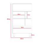 Core Harvard display bookcase in washed oak-24175