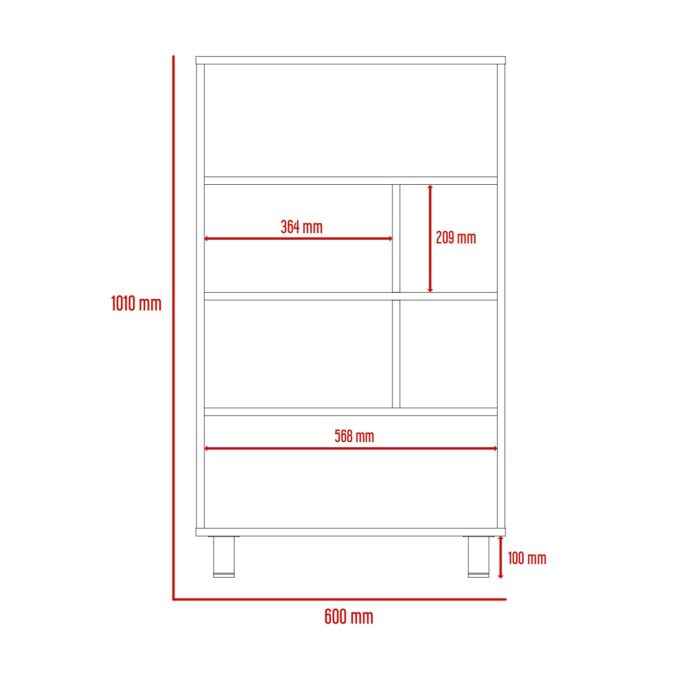 Core Harvard display bookcase in washed oak-24175