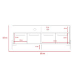 Core Harvard wide screen TV rack with 4 doors in washed oak-24191