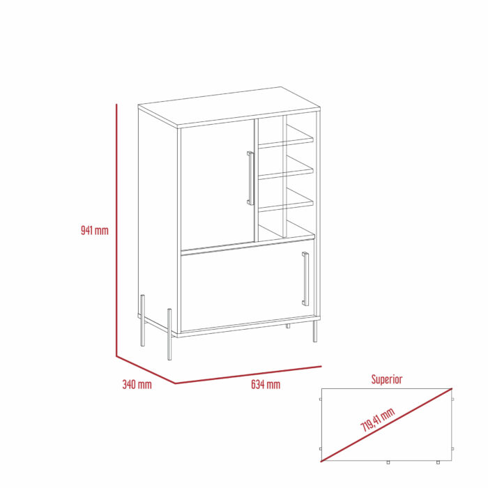 Core Harvard drinks bar in washed oak-24196