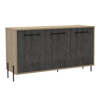 Core Harvard medium sideboard with 3 doors in washed oak-0