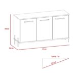 Core Harvard medium sideboard with 3 doors in washed oak-24203