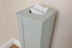 GFW Colonial Toilet Roll Holder Cupboard in Grey-23895
