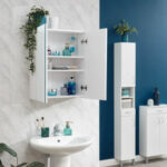 gfw Moritz 2 door Mirrored bathroom Cupboard in White-23630