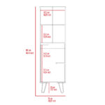 Core Manhattan tall bookcase, with 2 doors in bleached pine-24234