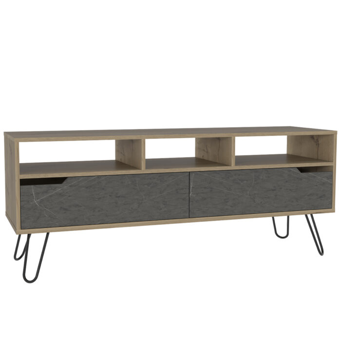 Core Manhattan wide screen TV rack in bleached pine-0