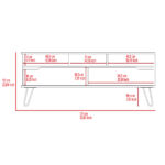 Core Manhattan wide screen TV rack in bleached pine-24241