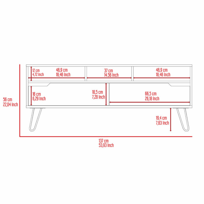 Core Manhattan wide screen TV rack in bleached pine-24241